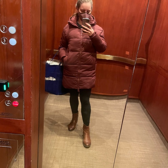 NWT Girlfriend collective  long  puffer jacket size M - Picture 2 of 2